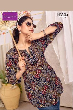 Rangmaya finoly short top wholesale kurtis in tumkur